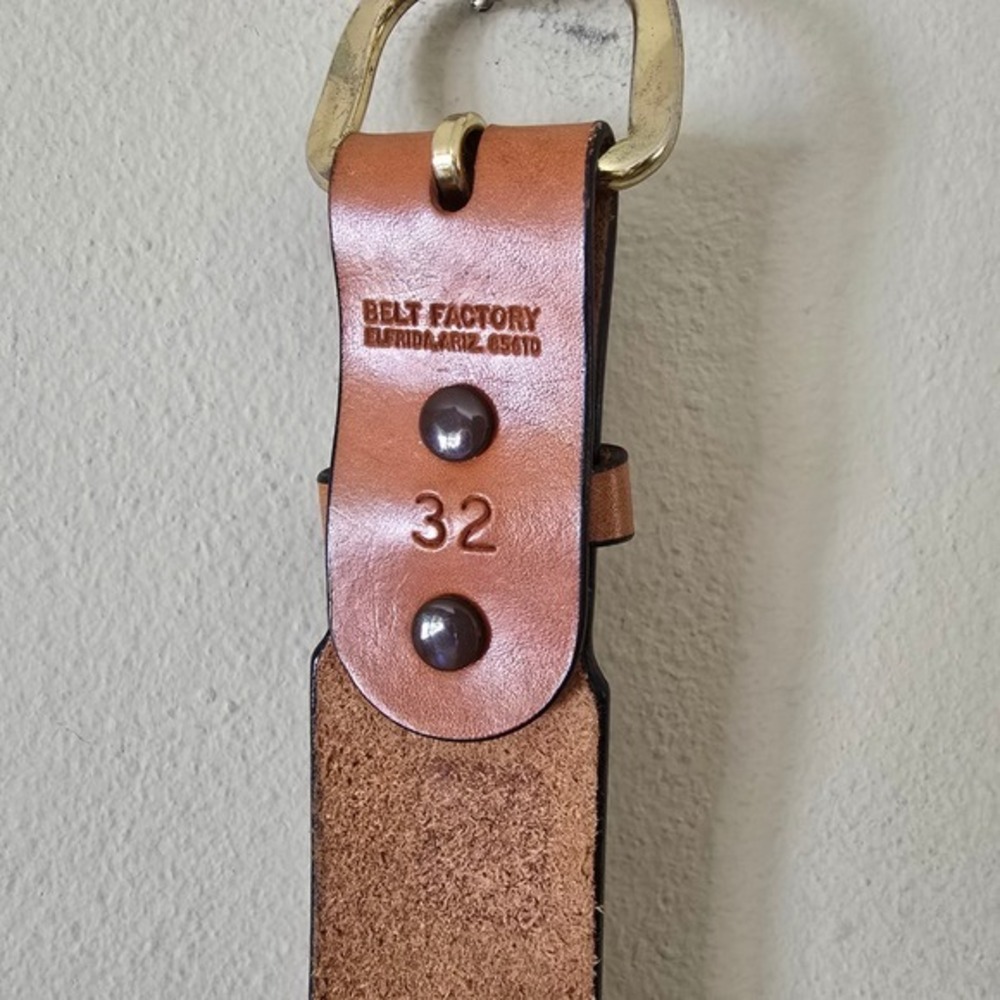 Al Stohlman Belt Brown Leather Embossed Western Longhorn Belt 32 - Picture 5 of 16